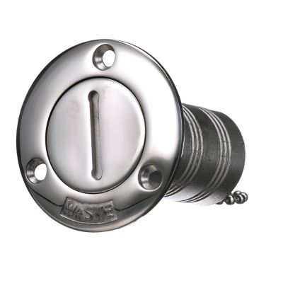 Seachoice 32281 Stainless Steel Deck Fill With Cap (Chain Tether) For 1-1/2" Hose