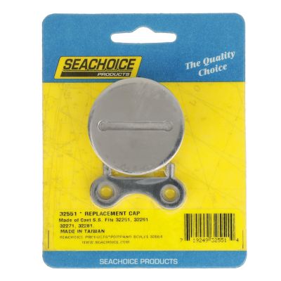 Seachoice 32551 Stainless Steel Replacement Cap For Deck Fill 32251, 32261, 32271 or 32281