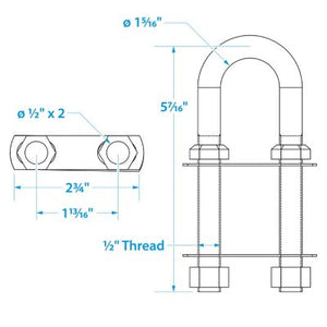 Seachoice 33631 Stainless Steel Bow Eye