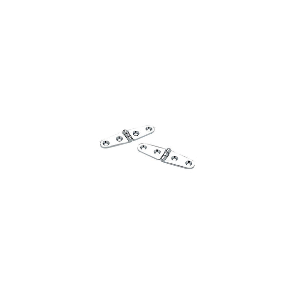 Seachoice 33821 Chrome Plated Brass Strap Hinges (1 Pair Per Pack)