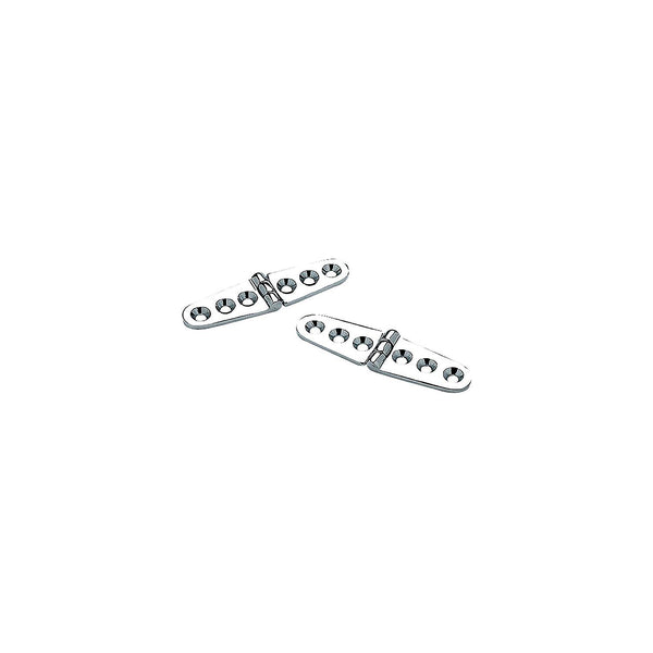 Seachoice 33831 Chrome Plated Brass Strap Hinges (1 Pair Per Pack)