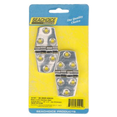 Seachoice 34101 Stainless Steel Door Hinges (1 Pair Per Pack)
