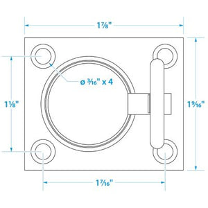 Seachoice 36661 Flush Ring Pull