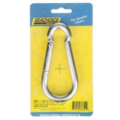 Seachoice 50-36841 Zinc Plated Steel Safety Spring Hook 7/16
