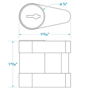Seachoice 37401 Solid Brass Trailer Hitch Lock