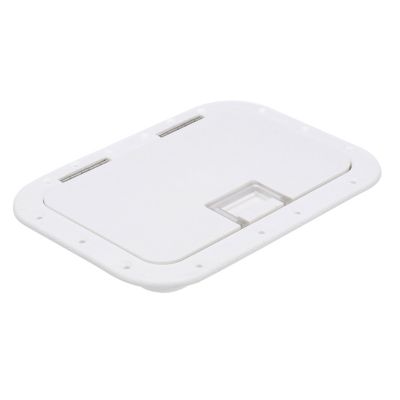 Seachoice 39141 Polypropylene 7" x 11" ID Hatch With Molded in 100 Degree Stainless Steel Hinge