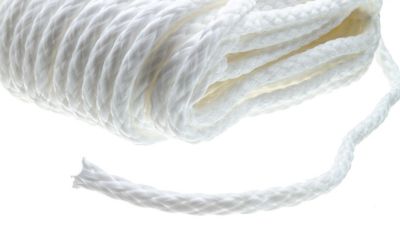 Seachoice 40211 Hollow Braid Polypropylene Anchor Line, White, 3/8" x 75'