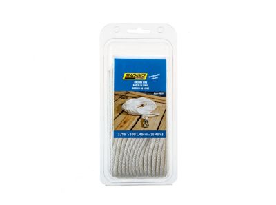 Seachoice 40221 Solid Braid Nylon Anchor Line White, 3/16" x 100'