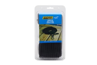 Seachoice 40233 Hollow Braid Polypropylene Anchor Line, Black, 3/8" x 50'