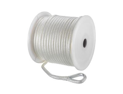 Seachoice 42111 Double Braid Nylon Anchor Line, White