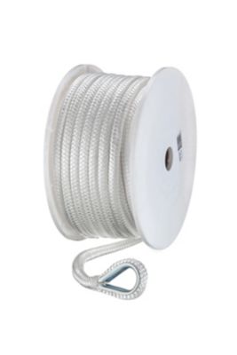 Seachoice 42121 Double Braid Nylon Anchor Line, White