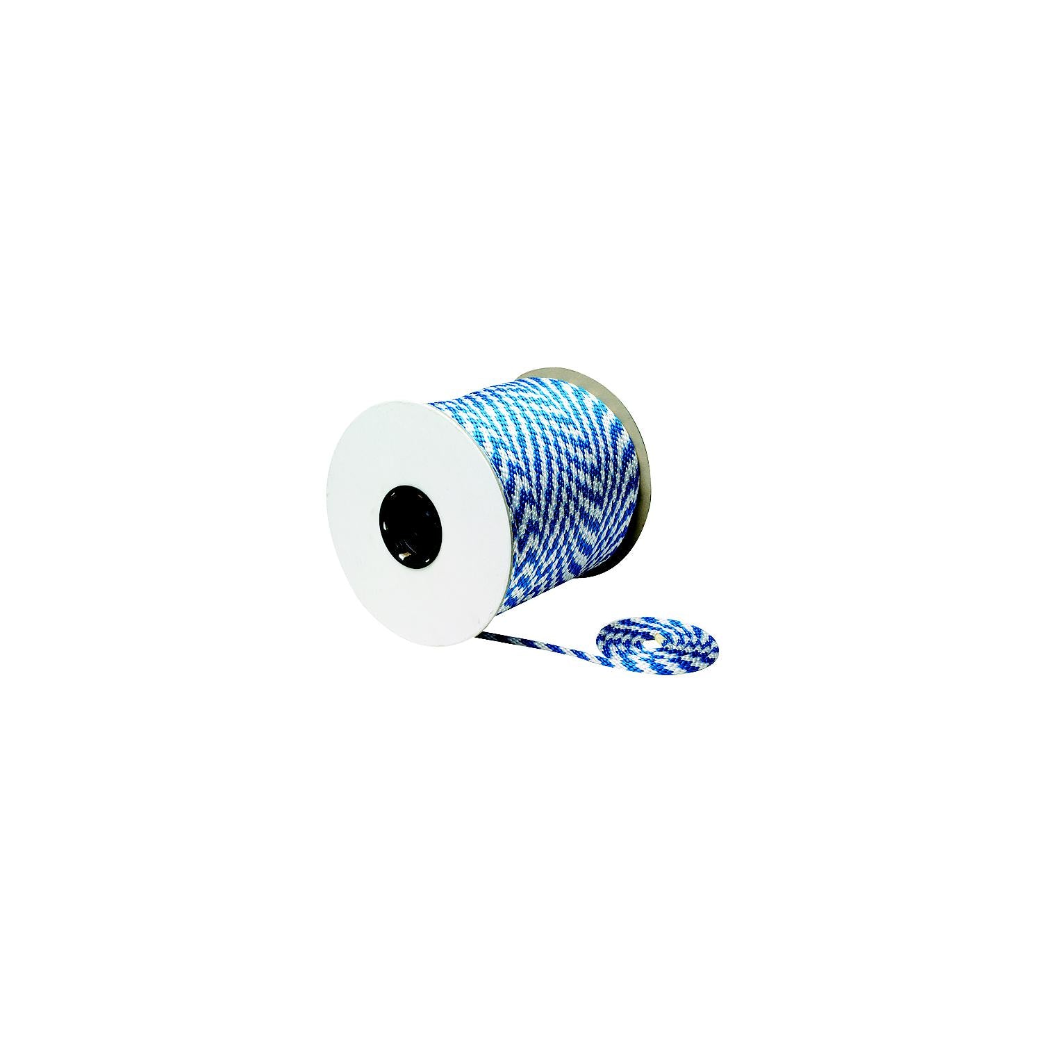 Seachoice 50-42780 Blue/White Solid Braid MFP Multi-Purpose Spool (Derby Rope), 3/8