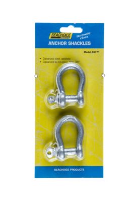 Seachoice 43071 Galvanized Anchor Shackle - 3/8", 2-Pack