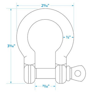 Seachoice 43201 Stainless Steel Anchor Shackle