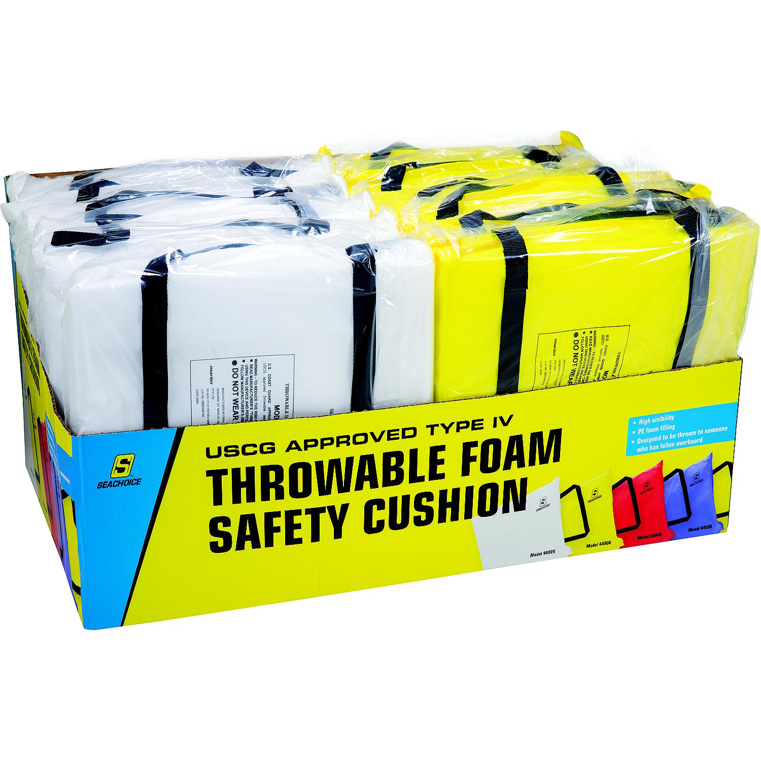 nan 44950 Seachoice â€“ Type IV Throwable Foam Safety Cushions in Retail Display Box