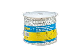 Seachoice 47721 Premium 3-Strand Twisted Nylon Anchor Line White With Blue Tracer, 3/8