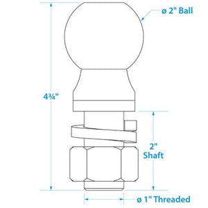 Seachoice 50-51341 Chrome Plated Steel Trailer Coupler Ball
