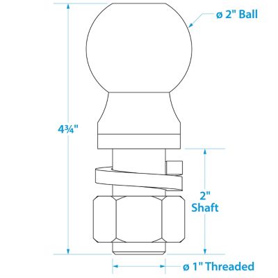Seachoice 50-51341 Chrome Plated Steel Trailer Coupler Ball