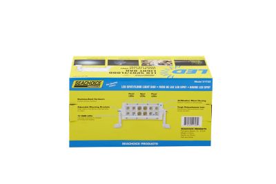 Seachoice UCL23CWSCH 51703 LED Spot/Flood Light Bar, White Housing, 12 LEDs, 7.25", 12/24V