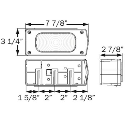 Seachoice ST36RSSCH Waterproof Universal Mount Combination Tail Light 7-Function, Passenger Side