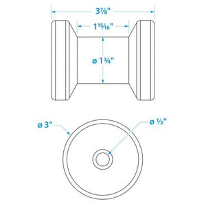 Seachoice 56140 Spool Roller-4 -1/2 Id(Bulk)