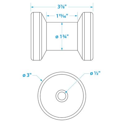 Seachoice 56140 Spool Roller-4 -1/2 Id(Bulk)