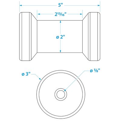 Seachoice 56190 Spool Roller-5 -5/8 Id(Bulk)