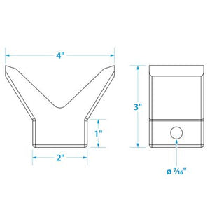 Seachoice 56250 Bow Stop-2 X2 -3/8 I.D.(Bulk)