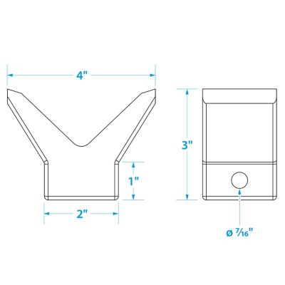 Seachoice 56250 Bow Stop-2 X2 -3/8 I.D.(Bulk)