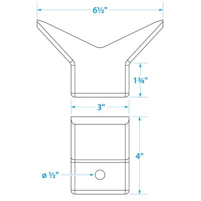 Seachoice 56260 Bow Stop-3 X3 -1/2 I.D.(Bulk)
