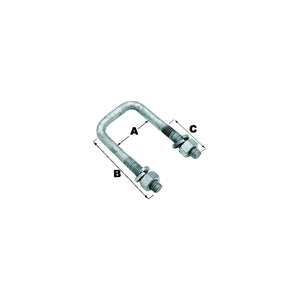Seachoice 57200 Sq U-Bolt-1 9/16X3 9/16(Bulk)