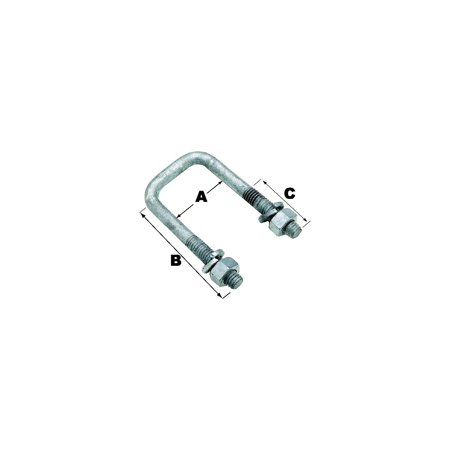 Seachoice 57221 Sq U-Bolt-3 1/16X2 13/16