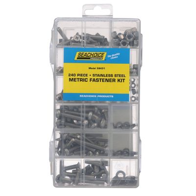 Seachoice KP9083SC Stainless Steel Metric Machine Screw Kit - 240 Piece