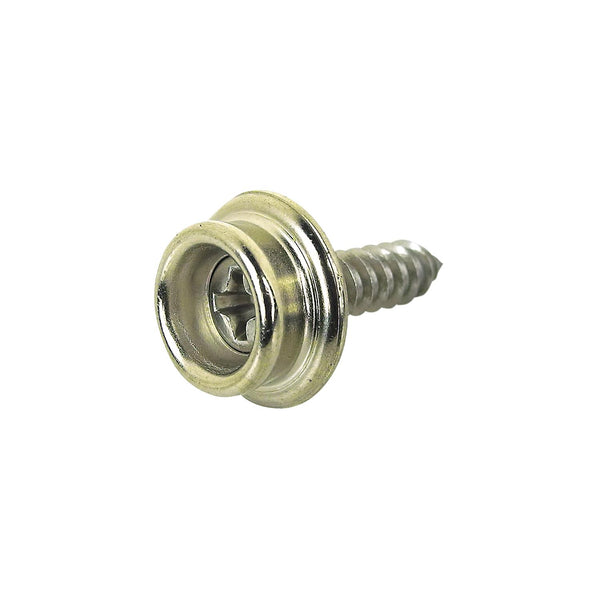 Seachoice BPH7251SC Stainless Steel Button Stud With Tapping Screw #8 x 5/8", Qty. 100