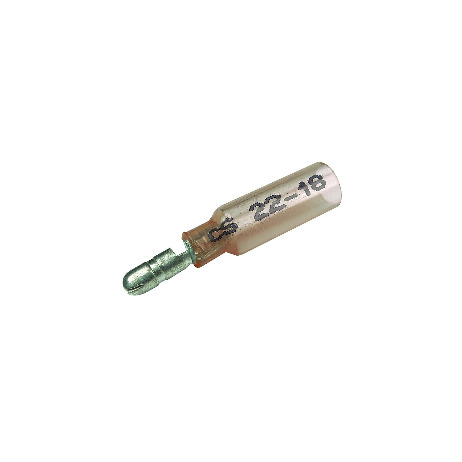 Seachoice 50-61701 Insulated Heat Shrink Bullet Terminals, Male