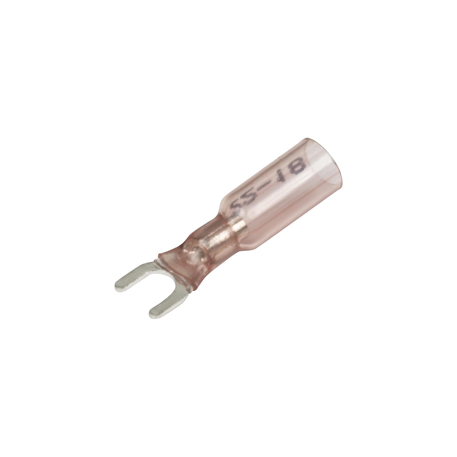 Seachoice 64033 3-To-1 Heat Shrink Spade Terminal - 22-18 Ga., #8 Stud, 25/Bag