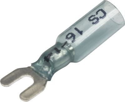 Seachoice 64036 3-To-1 Heat Shrink Spade Terminal - 16-14 Ga., #6 Stud, 25/Bag