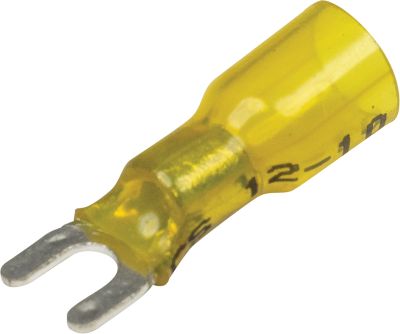 Seachoice 64043 3-To-1 Heat Shrink Spade Terminal - 12-10 Ga., #10 Stud, 25/Bag