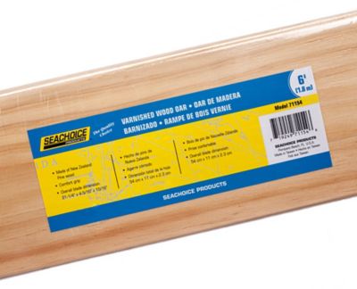 Seachoice 71154 Premium Varnished Oar With Comfort Grip, 6'