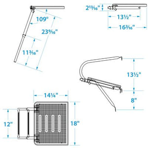 Seachoice 71201 Universal Swim Platform With Under Mount Telescoping Ladder