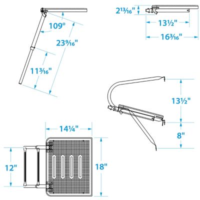 Seachoice 71201 Universal Swim Platform With Under Mount Telescoping Ladder