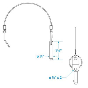 Seachoice 75961 Stainless Steel Quick-Disconnect Release Pins (2 Per Pack)