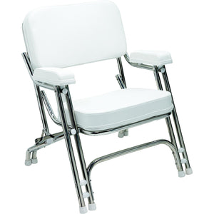 nan CK-DC002SS Seachoice 78513 â€“ Folding Deck Chair, Stainless Steel, White