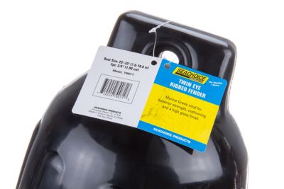 Seachoice DE79276S 79071 Twin Eye Ribbed Fender, Black, 8.5 x 27"