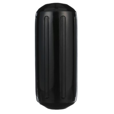 Seachoice DE71156S 79141 Center Hole Ribbed Fender, Black, 6" x 15"
