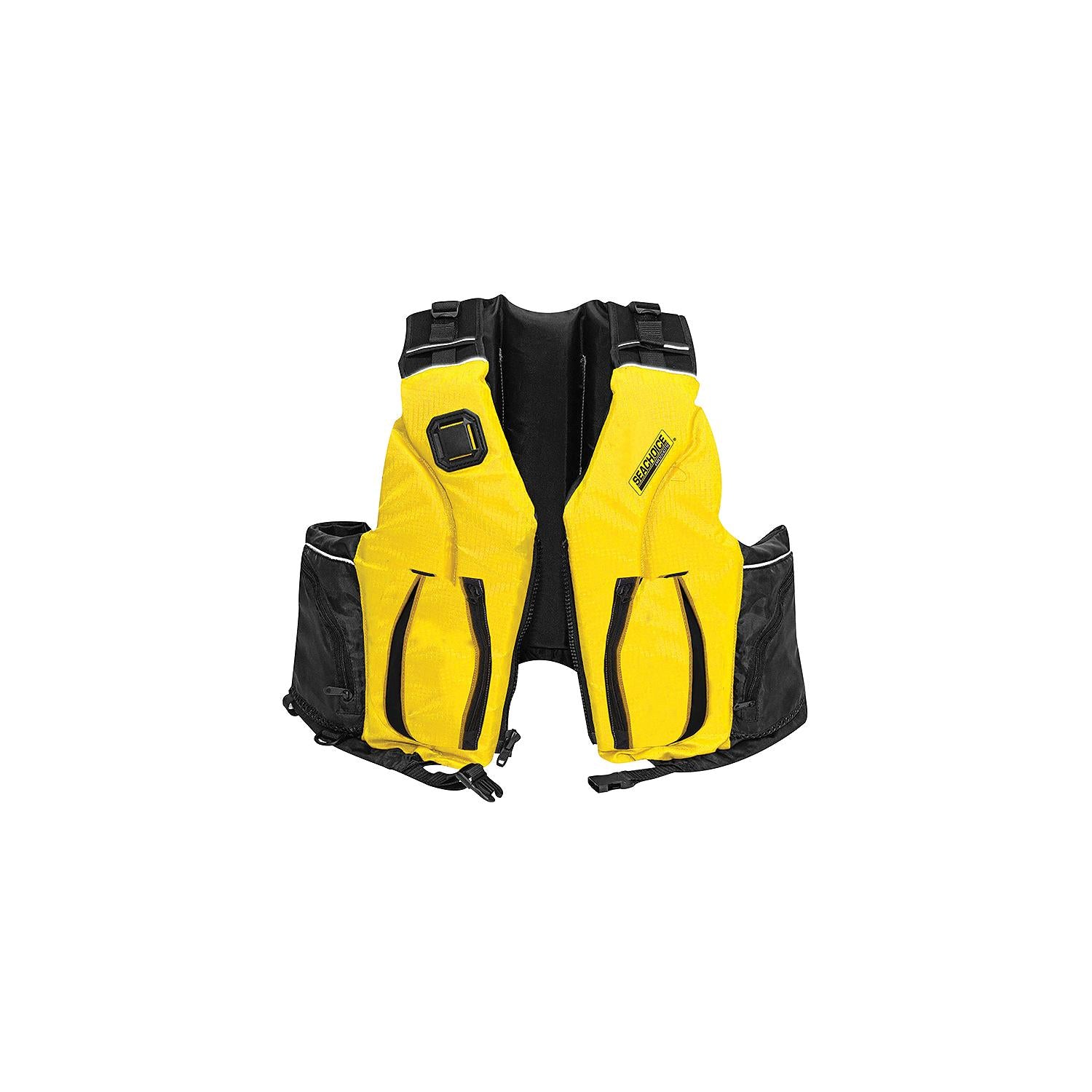 Seachoice 9007S/M-YEL/BLK-85973 85973 Adult Dual Size Canoe/Kayak PFD, Yellow/Black, S/M