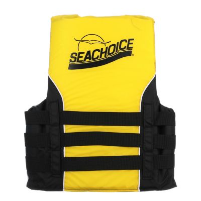 Seachoice 86410 Deluxe 4-Belt Ski Vest - Yellow/Black, Sm/Md