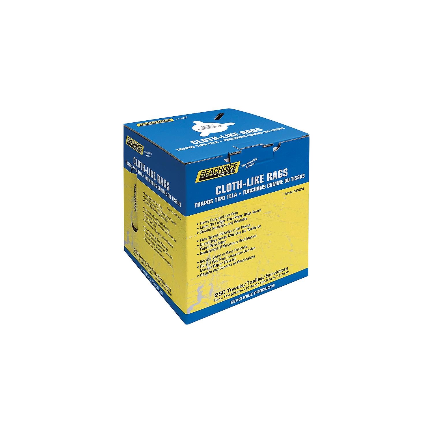 Seachoice NW-90020-250SC 90020 Cloth-Like Rags, 250-ct. Box