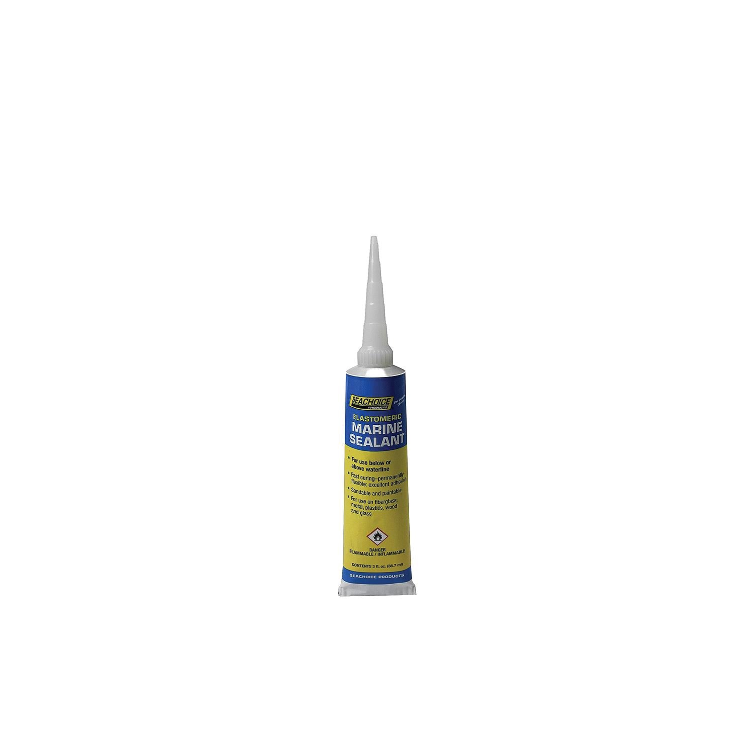 Seachoice 50-96891 Elastomeric Clear Marine Sealant, 3 oz.