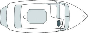 Carver Covers 79003 Flex-Fit PROâ„¢ Poly-Flex II Fish & Ski Boats I/0 or O/B, Slate Gray